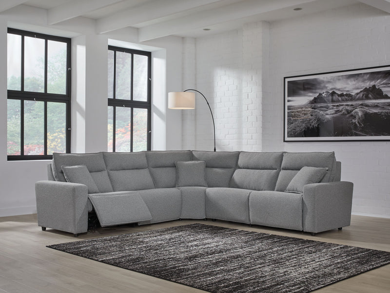 ModMax II - Salt And Pepper - Reclining Sectional - JaxCo Furniture