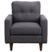 Watsonville - Upholstered Track Arm Tufted Accent Chair - Gray - JaxCo Furniture