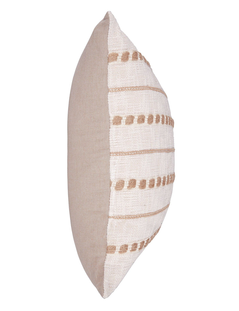 Melange - Lago Pillow - Ivory / Natural - JaxCo Furniture