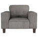 Deerhurst - Upholstered Track Arm Tufted Accent Chair - Charcoal - JaxCo Furniture