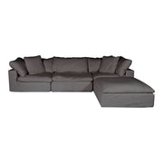 Clay - Livesmart Fabric Lounge Modular Sectional - Light Gray - JaxCo Furniture