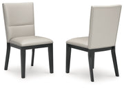 Glinari - Taupe / Black - Dining Upholstered Side Chair (Set of 2) - JaxCo Furniture
