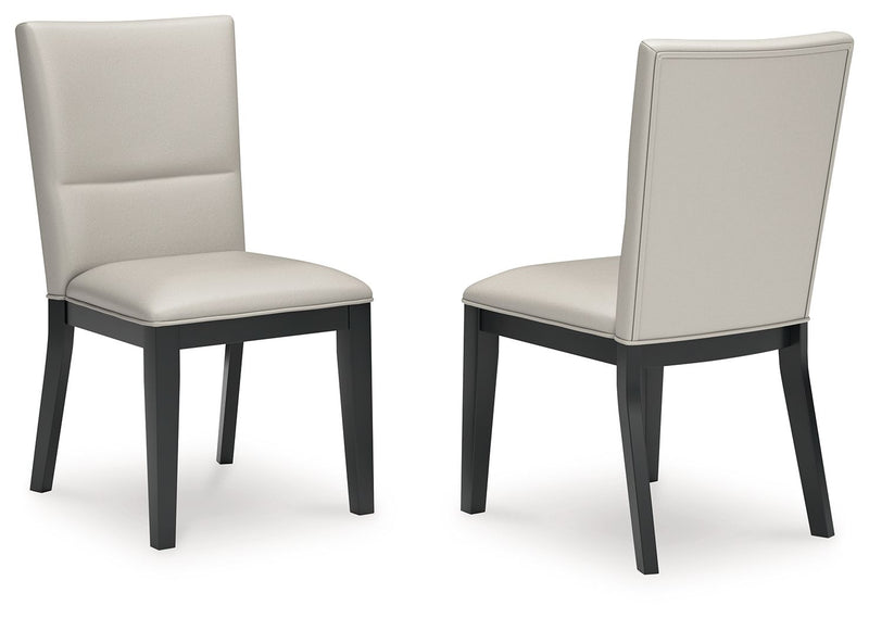 Glinari - Taupe / Black - Dining Upholstered Side Chair (Set of 2) - JaxCo Furniture