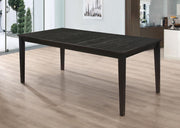 Louise - Rectangular Extension Leaf Dining Table - Black - JaxCo Furniture