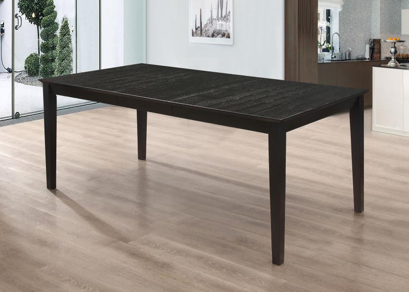 Louise - Rectangular Extension Leaf Dining Table - Black - JaxCo Furniture