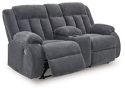 Observation - Steel - Double Reclining Power Loveseat With Console - JaxCo Furniture