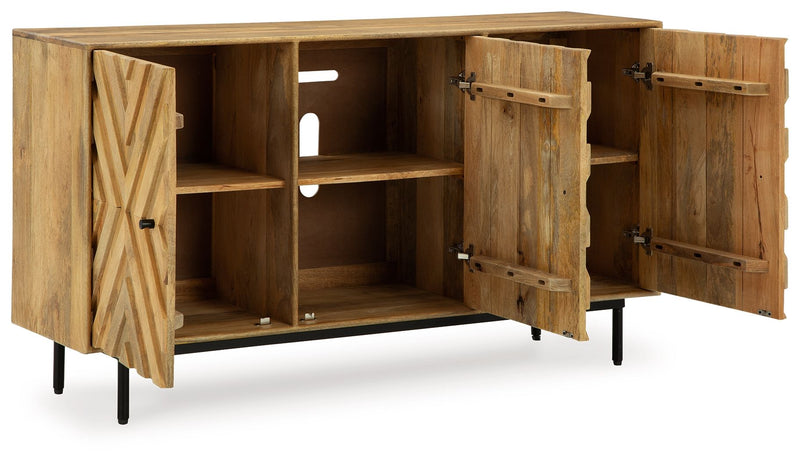 Cadewick - Natural - Accent Cabinet - JaxCo Furniture