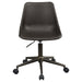 Carnell - Upholstered Adjustable Home Office Desk Chair - Brown - JaxCo Furniture