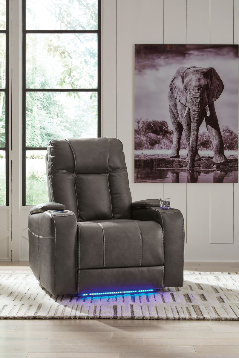 Feazada - Power Recliner With Adj Headrest - JaxCo Furniture