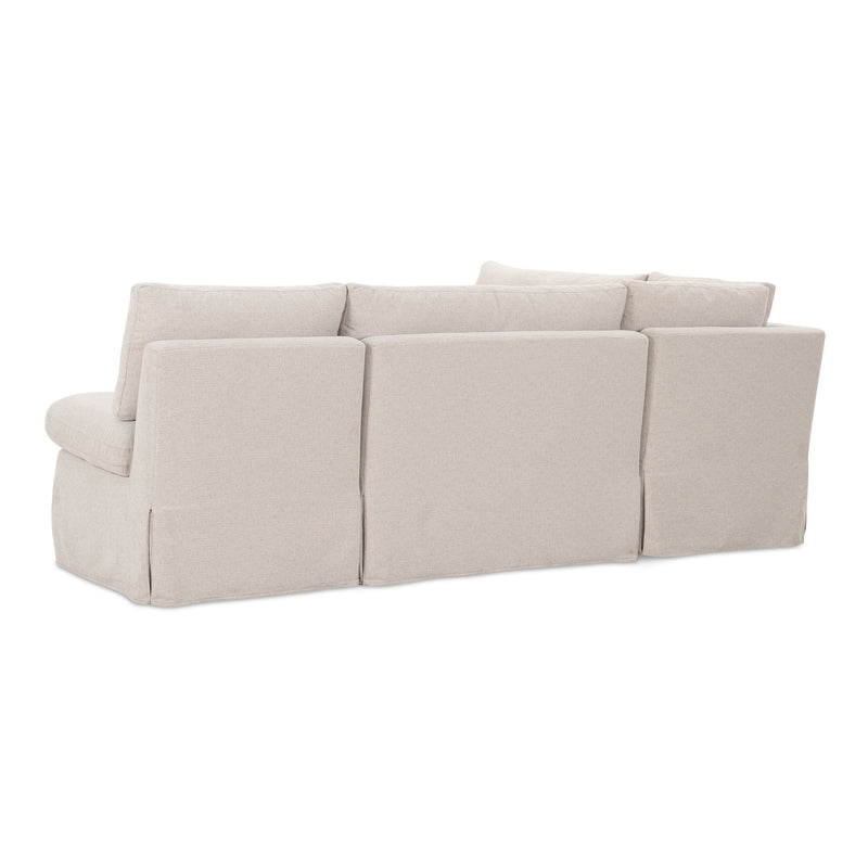 Fable - Slipcover Dining Banquette L-Shape Sectional With Slipper Chair - Beige - JaxCo Furniture