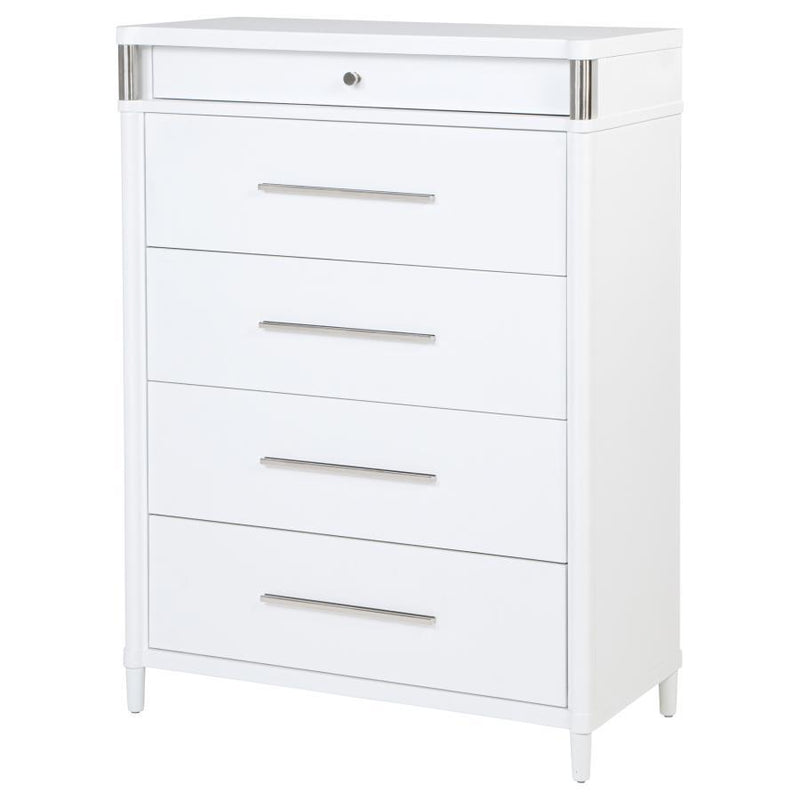 Gracemont - 5-Drawer Bedroom Chest Of Drawers - White - JaxCo Furniture
