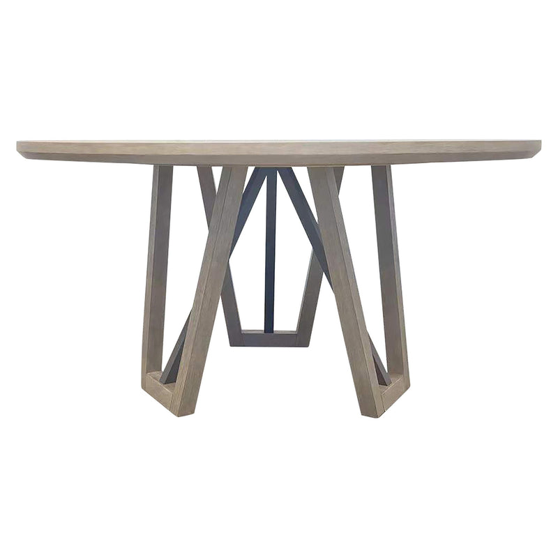 Pure Modern Dining - Round Table With Wood Base - Moonstone - JaxCo Furniture