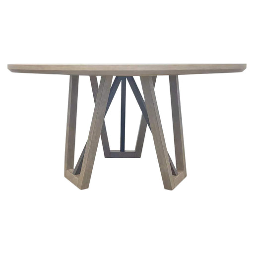 Pure Modern Dining - Round Table With Wood Base - Moonstone - JaxCo Furniture