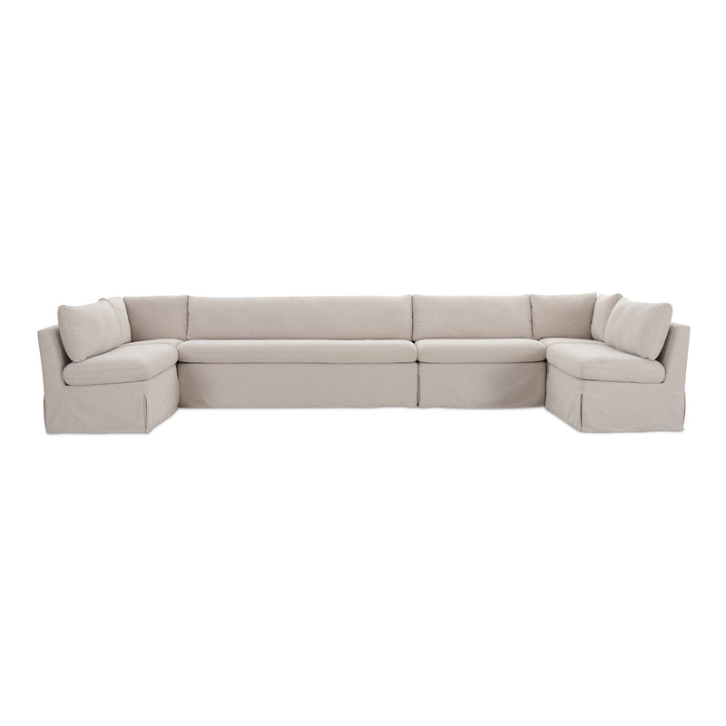 Fable - Slipcover Dining Banquette U-Shape Sectional - Beige - JaxCo Furniture