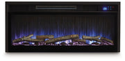 Entertainment Accessories - Black - Fireplace Insert With Faux Birch Log Set - JaxCo Furniture
