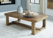Cabalynn - Light Brown - Rectangular Cocktail Table - JaxCo Furniture