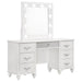 Barzini - 7-Drawer Vanity Set With Lighting - White - JaxCo Furniture