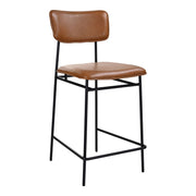 Sailor - Leather Counter Stool - Dark Brown - JaxCo Furniture