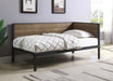 Getler - Metal Twin Daybed - Weathered Chestnut - JaxCo Furniture