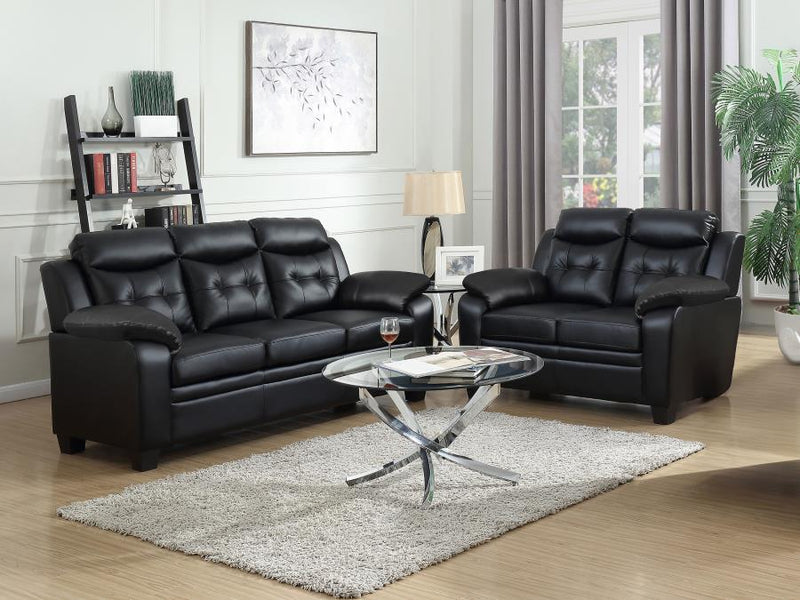 Finley - Upholstered Padded Arm Tufted Sofa Set - JaxCo Furniture