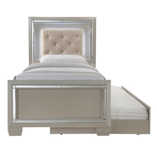 Platinum - Youth Platform Bed With Trundle - JaxCo Furniture