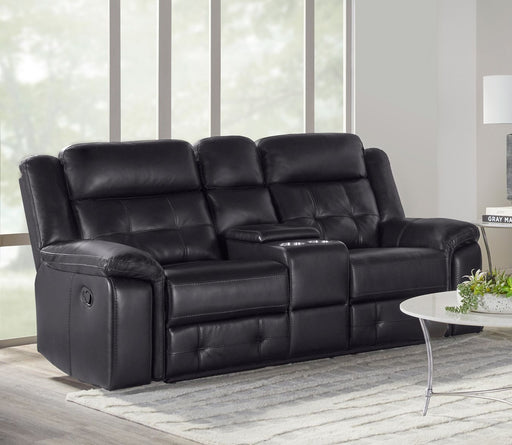 Clayton - Manual Reclining Console Loveseat - Phantom - JaxCo Furniture