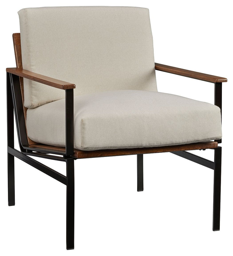 Tilden - Ivory / Brown - Accent Chair - JaxCo Furniture