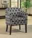 Jansen - Upholstered Accent Club Chair - Gray And Black - JaxCo Furniture