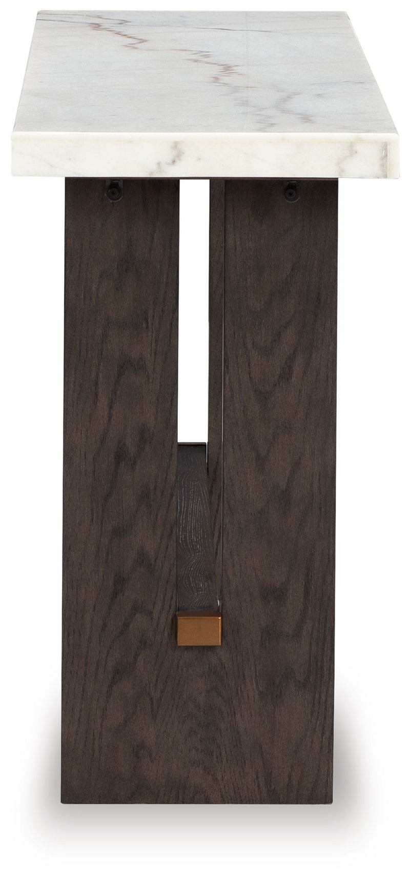 Burkhaus - White / Dark Brown - Sofa Table - JaxCo Furniture