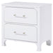 Anastasia - 2-Drawer Nightstand - Pearl White - JaxCo Furniture