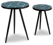 Clairbelle - Teal - Accent Table (Set of 2) - JaxCo Furniture