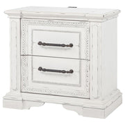 Mckinney - 2-Drawer Nightstand With Dual USB - Vintage White - JaxCo Furniture
