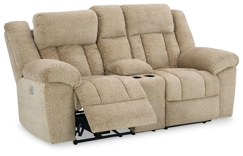Tip-off - Power Reclining Loveseat With Console / Adj Headrest - JaxCo Furniture