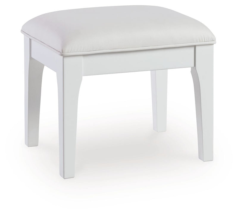Chalanna - White - Vanity Stool - JaxCo Furniture