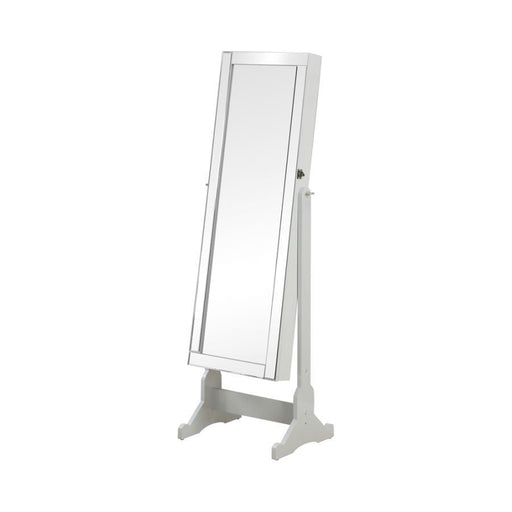 Yvonne - Cheval Mirror With Jewelry Storage - Dove Gray - JaxCo Furniture