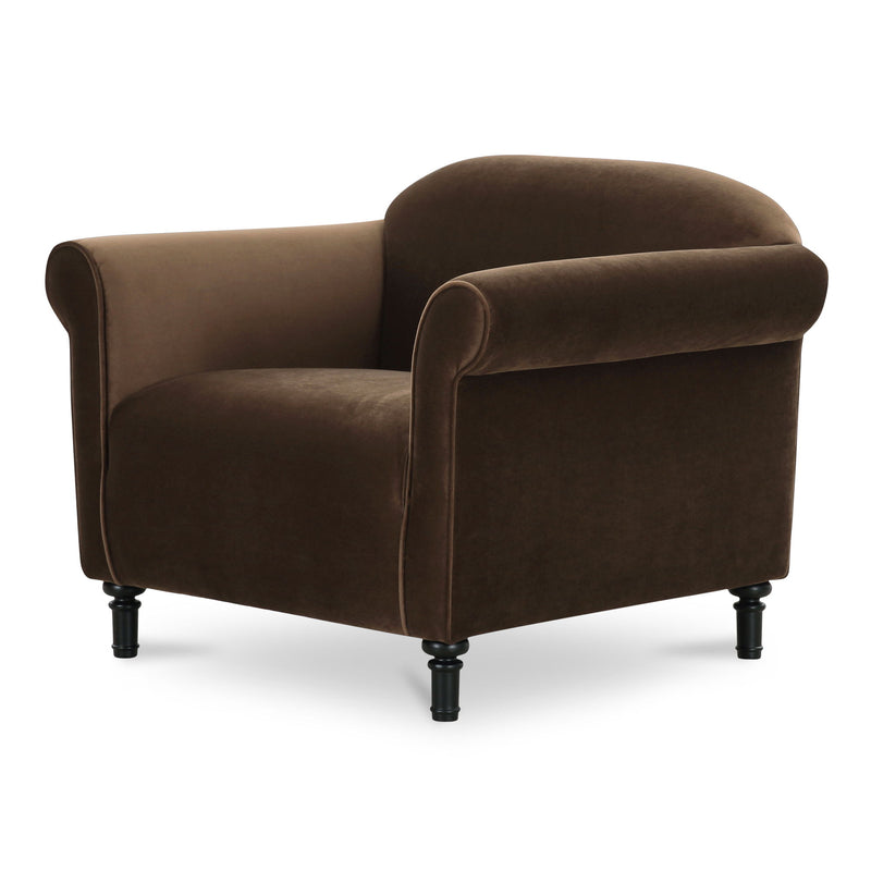 Harmony - Fabric Accent Chair - Dark Brown - JaxCo Furniture