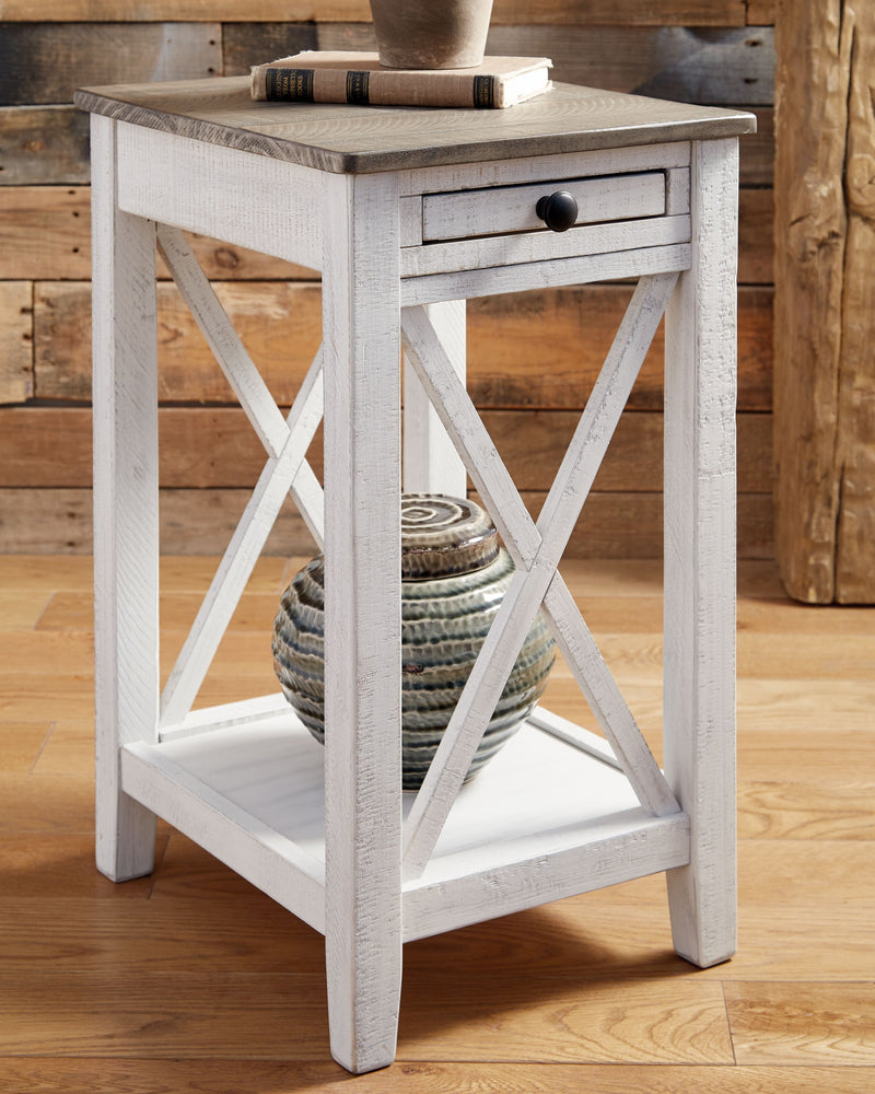 Adalane - White / Gray - Accent Table - JaxCo Furniture