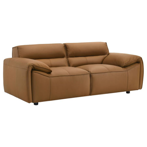 Buxton - Top Grain Leather Upholstered Loveseat - JaxCo Furniture