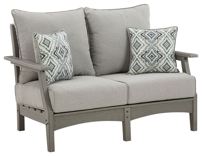 Visola - Gray - Loveseat w/Cushion - JaxCo Furniture