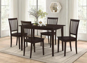 Gomez - 5 Piece Rectangular Dining Table Set - Cappuccino - JaxCo Furniture