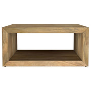 Benton - Square Solid Mango Wood Coffee Table - Natural - JaxCo Furniture
