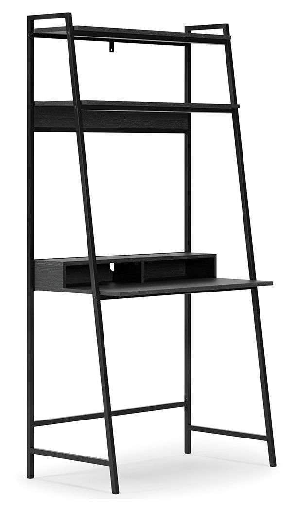 Yarlow - Black - Home Office Desk and Shelf - JaxCo Furniture