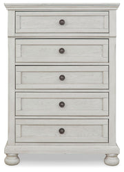 Robbinsdale - Antique White - Five Drawer Chest - Youth - JaxCo Furniture