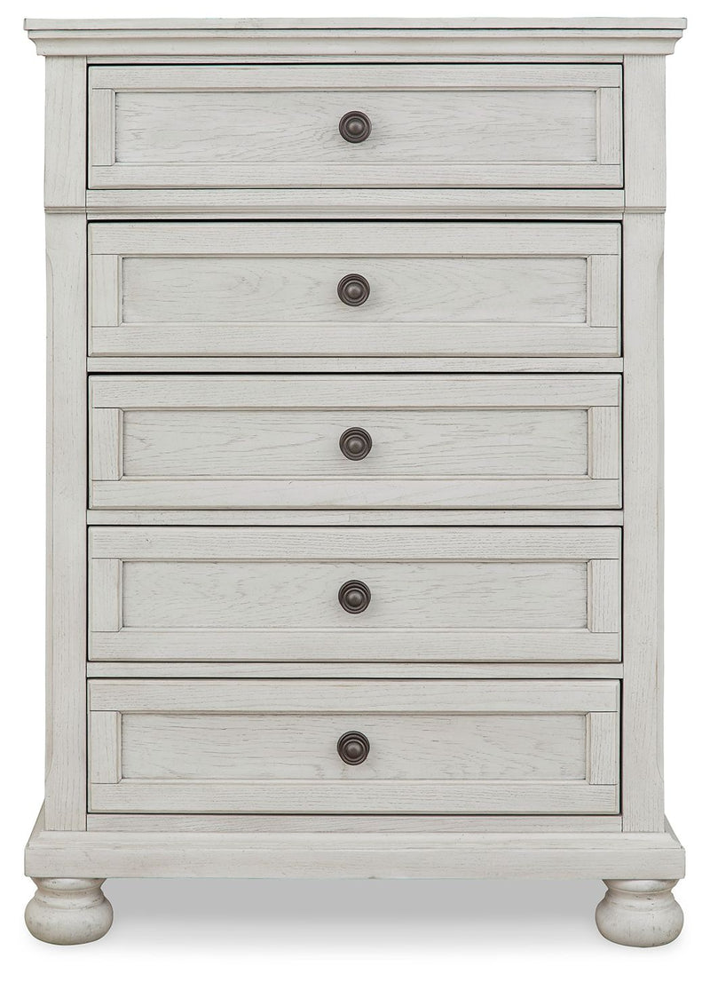 Robbinsdale - Antique White - Five Drawer Chest - Youth - JaxCo Furniture