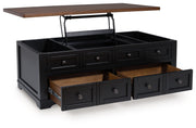 Wildenauer - Brown / Black - Lift Top Cocktail Table - JaxCo Furniture