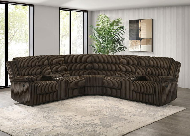 Atkinson - Upholstered Reclining Sectional Sofa - JaxCo Furniture