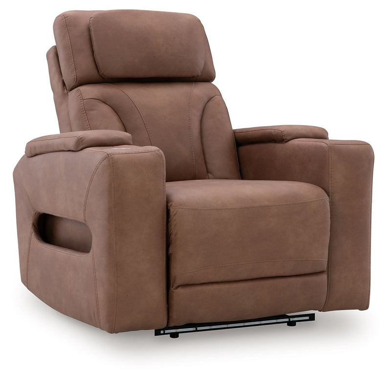 Clean-Slate - Caramel - Power Recliner / Adj Headrest - JaxCo Furniture
