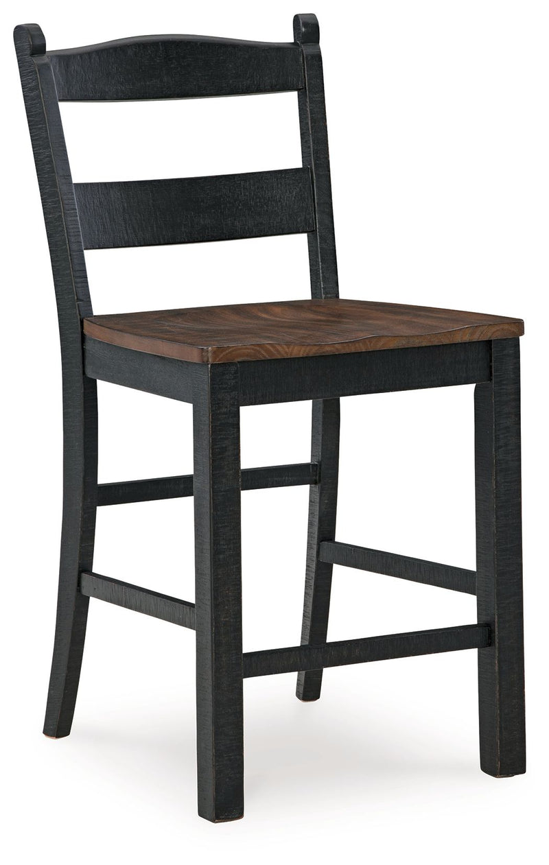 Valebeck - Black / Brown - Barstool (Set of 2) - JaxCo Furniture