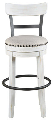 Valebeck -  Tall Upholstered Swivel Barstool - JaxCo Furniture