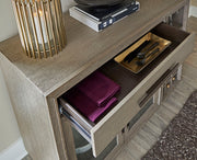 Pure Modern Dining - Multi-Functional Server With Bar Cabinet - Moonstone - JaxCo Furniture